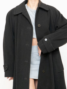 Vintage x Made in Canada x HILARY RADLEY Deep Green Wool & Cashmere Coat (M, L)