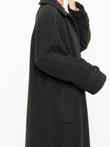 Vintage x Made in Canada x HILARY RADLEY Deep Green Wool & Cashmere Coat (M, L)