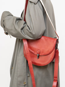 AUNTS & UNCLES x Red Leather Shoulder Purse