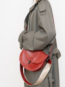 AUNTS & UNCLES x Red Leather Shoulder Purse