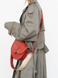 AUNTS & UNCLES x Red Leather Shoulder Purse