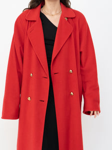 Vintage x Made in Switzerland x 70s Red Pure Cashmere Coat (S-L)