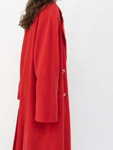 Vintage x Made in Switzerland x 70s Red Pure Cashmere Coat (S-L)