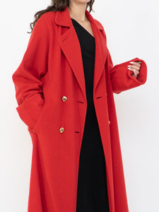 Vintage x Made in Switzerland x 70s Red Pure Cashmere Coat (S-L)