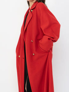 Vintage x Made in Switzerland x 70s Red Pure Cashmere Coat (S-L)