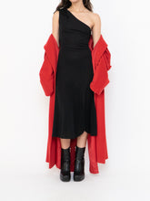 Load image into Gallery viewer, Vintage x Zara Black One-Shoulder Embellished Midi Dress (S, M)