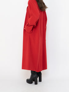 Vintage x Made in Switzerland x 70s Red Pure Cashmere Coat (S-L)