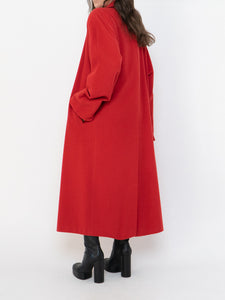 Vintage x Made in Switzerland x 70s Red Pure Cashmere Coat (S-L)