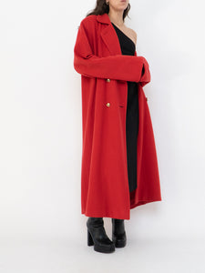 Vintage x Made in Switzerland x 70s Red Pure Cashmere Coat (S-L)