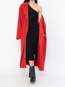 Vintage x Zara Black One-Shoulder Embellished Midi Dress (S, M)