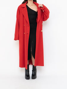 Vintage x Made in Switzerland x 70s Red Pure Cashmere Coat (S-L)