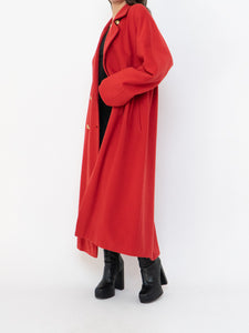 Vintage x Made in Switzerland x 70s Red Pure Cashmere Coat (S-L)