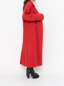 Vintage x Made in Switzerland x 70s Red Pure Cashmere Coat (S-L)