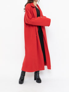Vintage x Made in Switzerland x 70s Red Pure Cashmere Coat (S-L)