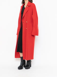 Vintage x Made in Switzerland x 70s Red Pure Cashmere Coat (S-L)
