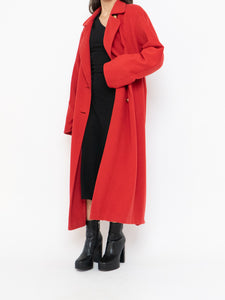 Vintage x Made in Switzerland x 70s Red Pure Cashmere Coat (S-L)