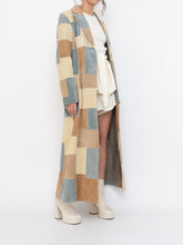 Load image into Gallery viewer, Vintage x WILSONS LEATHER x Beige, Blue Patchwork Suede Coat (S-L)