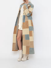 Load image into Gallery viewer, Vintage x WILSONS LEATHER x Beige, Blue Patchwork Suede Coat (S-L)