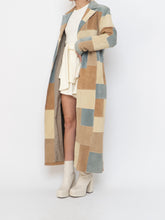Load image into Gallery viewer, Vintage x WILSONS LEATHER x Beige, Blue Patchwork Suede Coat (S-L)