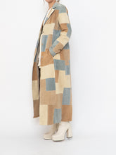Load image into Gallery viewer, Vintage x WILSONS LEATHER x Beige, Blue Patchwork Suede Coat (S-L)