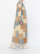 Load image into Gallery viewer, Vintage x WILSONS LEATHER x Beige, Blue Patchwork Suede Coat (S-L)
