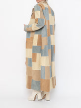 Load image into Gallery viewer, Vintage x WILSONS LEATHER x Beige, Blue Patchwork Suede Coat (S-L)