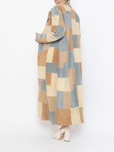 Load image into Gallery viewer, Vintage x WILSONS LEATHER x Beige, Blue Patchwork Suede Coat (S-L)