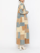 Load image into Gallery viewer, Vintage x WILSONS LEATHER x Beige, Blue Patchwork Suede Coat (S-L)