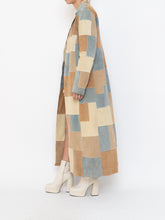 Load image into Gallery viewer, Vintage x WILSONS LEATHER x Beige, Blue Patchwork Suede Coat (S-L)