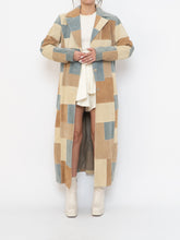 Load image into Gallery viewer, Vintage x WILSONS LEATHER x Beige, Blue Patchwork Suede Coat (S-L)