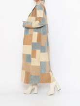Load image into Gallery viewer, Vintage x WILSONS LEATHER x Beige, Blue Patchwork Suede Coat (S-L)