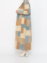 Load image into Gallery viewer, Vintage x WILSONS LEATHER x Beige, Blue Patchwork Suede Coat (S-L)