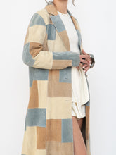 Load image into Gallery viewer, Vintage x WILSONS LEATHER x Beige, Blue Patchwork Suede Coat (S-L)