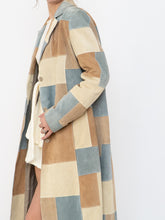 Load image into Gallery viewer, Vintage x WILSONS LEATHER x Beige, Blue Patchwork Suede Coat (S-L)