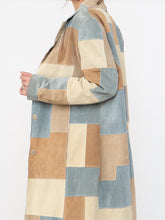 Load image into Gallery viewer, Vintage x WILSONS LEATHER x Beige, Blue Patchwork Suede Coat (S-L)