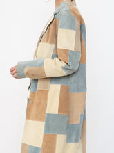 Load image into Gallery viewer, Vintage x WILSONS LEATHER x Beige, Blue Patchwork Suede Coat (S-L)