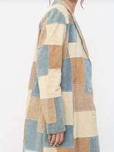 Load image into Gallery viewer, Vintage x WILSONS LEATHER x Beige, Blue Patchwork Suede Coat (S-L)