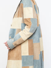 Load image into Gallery viewer, Vintage x WILSONS LEATHER x Beige, Blue Patchwork Suede Coat (S-L)