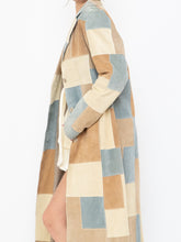Load image into Gallery viewer, Vintage x WILSONS LEATHER x Beige, Blue Patchwork Suede Coat (S-L)