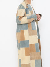 Load image into Gallery viewer, Vintage x WILSONS LEATHER x Beige, Blue Patchwork Suede Coat (S-L)