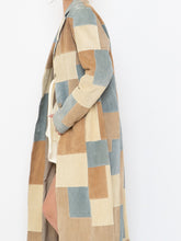 Load image into Gallery viewer, Vintage x WILSONS LEATHER x Beige, Blue Patchwork Suede Coat (S-L)