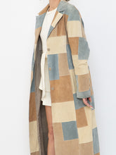 Load image into Gallery viewer, Vintage x WILSONS LEATHER x Beige, Blue Patchwork Suede Coat (S-L)