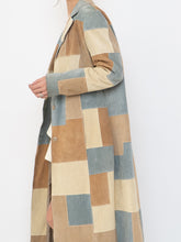 Load image into Gallery viewer, Vintage x WILSONS LEATHER x Beige, Blue Patchwork Suede Coat (S-L)