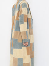 Load image into Gallery viewer, Vintage x WILSONS LEATHER x Beige, Blue Patchwork Suede Coat (S-L)