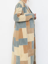 Load image into Gallery viewer, Vintage x WILSONS LEATHER x Beige, Blue Patchwork Suede Coat (S-L)