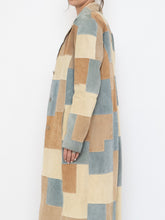 Load image into Gallery viewer, Vintage x WILSONS LEATHER x Beige, Blue Patchwork Suede Coat (S-L)