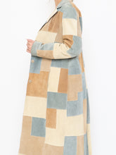 Load image into Gallery viewer, Vintage x WILSONS LEATHER x Beige, Blue Patchwork Suede Coat (S-L)