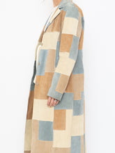 Load image into Gallery viewer, Vintage x WILSONS LEATHER x Beige, Blue Patchwork Suede Coat (S-L)