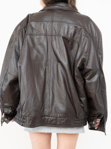 Vintage x CHRISTOPHER RAND Deep Brown Leather Jacket (S-L)