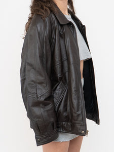 Vintage x CHRISTOPHER RAND Deep Brown Leather Jacket (S-L)